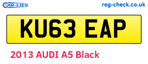 KU63EAP are the vehicle registration plates.