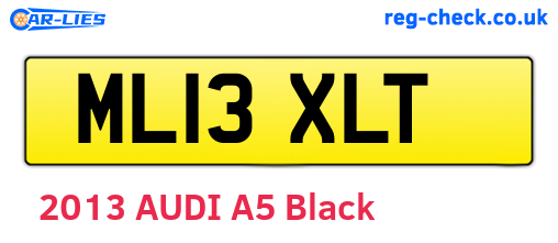 ML13XLT are the vehicle registration plates.