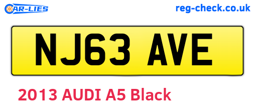 NJ63AVE are the vehicle registration plates.