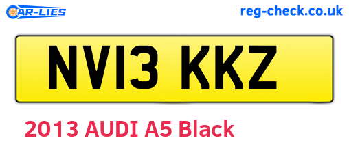 NV13KKZ are the vehicle registration plates.