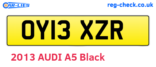 OY13XZR are the vehicle registration plates.