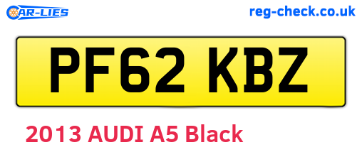 PF62KBZ are the vehicle registration plates.