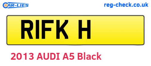 R1FKH are the vehicle registration plates.