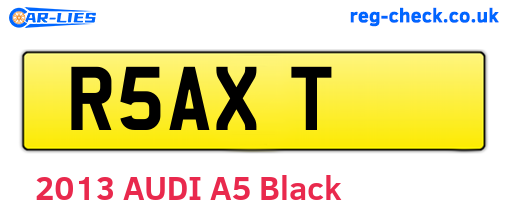 R5AXT are the vehicle registration plates.