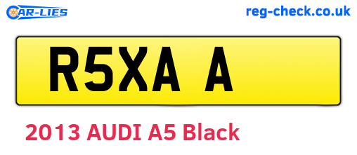 R5XAA are the vehicle registration plates.