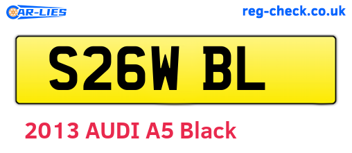 S26WBL are the vehicle registration plates.