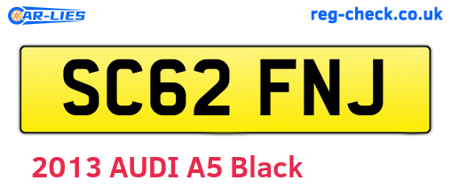 SC62FNJ are the vehicle registration plates.