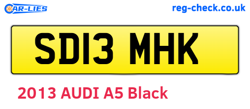SD13MHK are the vehicle registration plates.