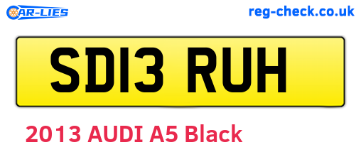 SD13RUH are the vehicle registration plates.