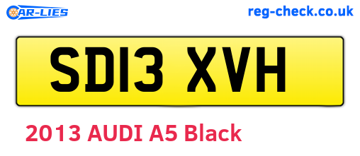 SD13XVH are the vehicle registration plates.