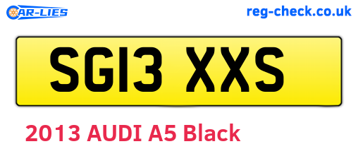 SG13XXS are the vehicle registration plates.