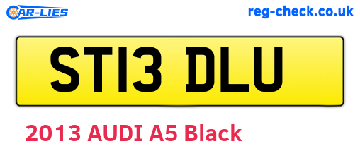 ST13DLU are the vehicle registration plates.