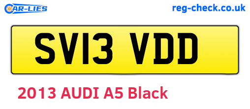 SV13VDD are the vehicle registration plates.