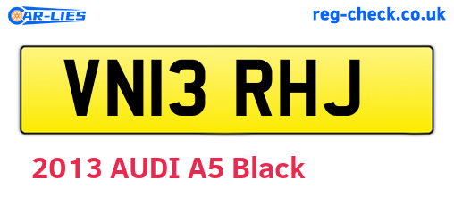 VN13RHJ are the vehicle registration plates.