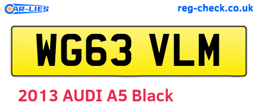 WG63VLM are the vehicle registration plates.