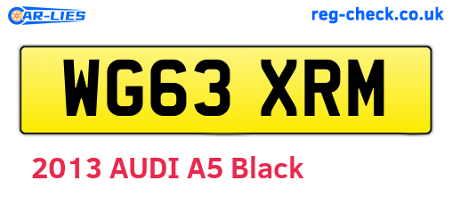 WG63XRM are the vehicle registration plates.