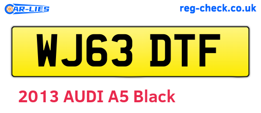 WJ63DTF are the vehicle registration plates.