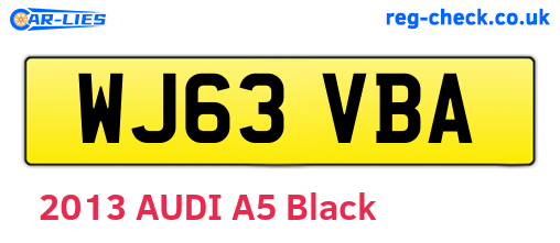 WJ63VBA are the vehicle registration plates.