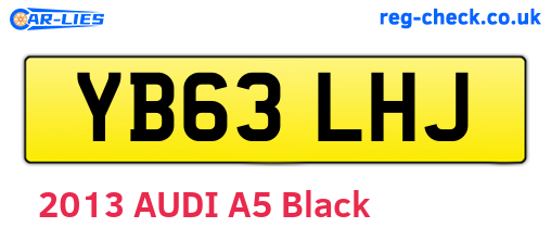 YB63LHJ are the vehicle registration plates.
