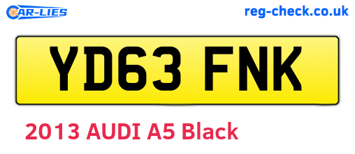 YD63FNK are the vehicle registration plates.