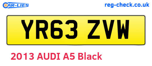 YR63ZVW are the vehicle registration plates.