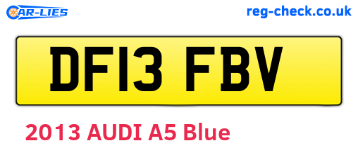DF13FBV are the vehicle registration plates.