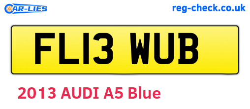 FL13WUB are the vehicle registration plates.