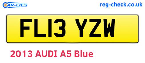 FL13YZW are the vehicle registration plates.
