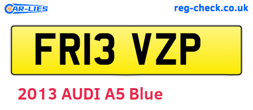 FR13VZP are the vehicle registration plates.