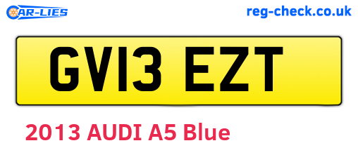 GV13EZT are the vehicle registration plates.