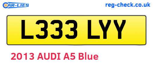 L333LYY are the vehicle registration plates.