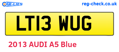 LT13WUG are the vehicle registration plates.