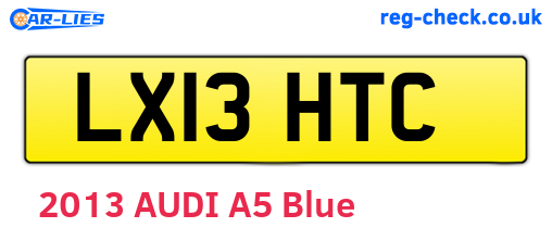 LX13HTC are the vehicle registration plates.