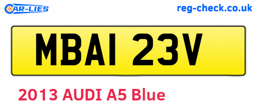 MBA123V are the vehicle registration plates.