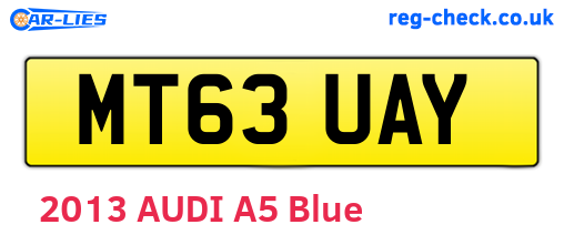 MT63UAY are the vehicle registration plates.