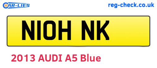 N10HNK are the vehicle registration plates.