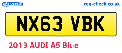NX63VBK are the vehicle registration plates.