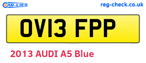 OV13FPP are the vehicle registration plates.
