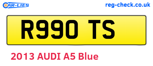 R99OTS are the vehicle registration plates.