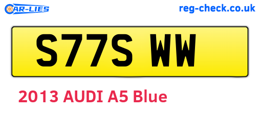 S77SWW are the vehicle registration plates.