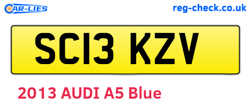 SC13KZV are the vehicle registration plates.