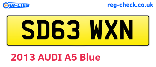 SD63WXN are the vehicle registration plates.