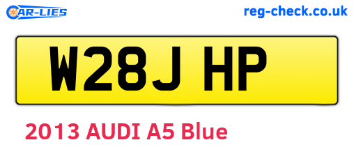 W28JHP are the vehicle registration plates.