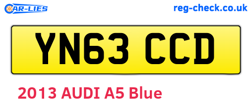 YN63CCD are the vehicle registration plates.