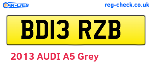 BD13RZB are the vehicle registration plates.