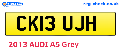 CK13UJH are the vehicle registration plates.