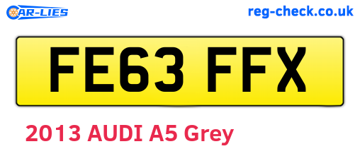 FE63FFX are the vehicle registration plates.