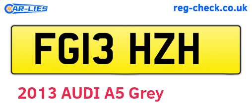 FG13HZH are the vehicle registration plates.