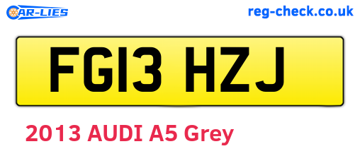 FG13HZJ are the vehicle registration plates.