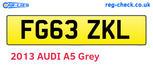 FG63ZKL are the vehicle registration plates.